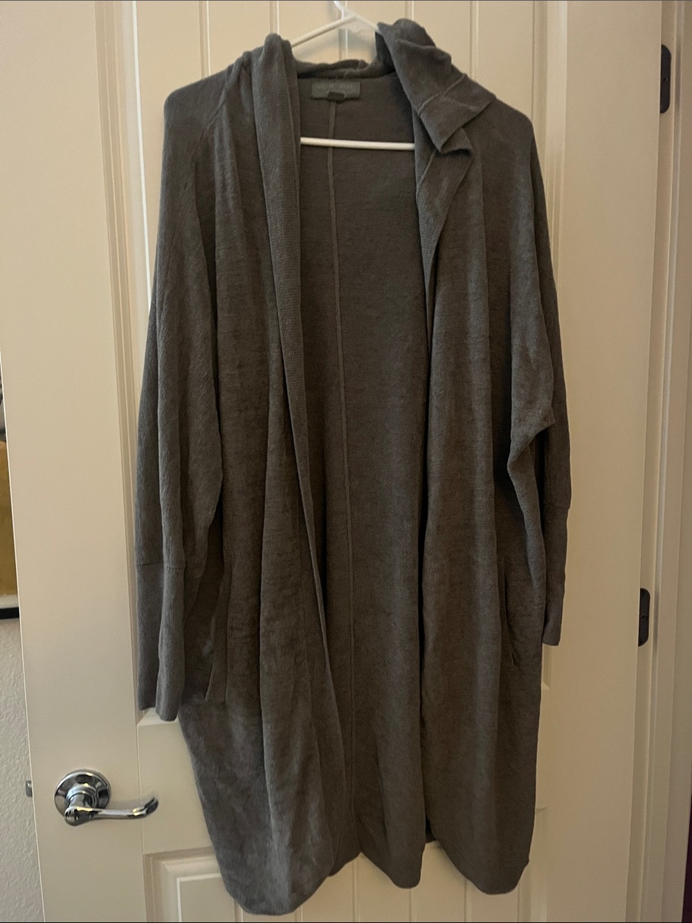 Barefoot Dreams Gray Cozy Hooded Robe Cardigan
